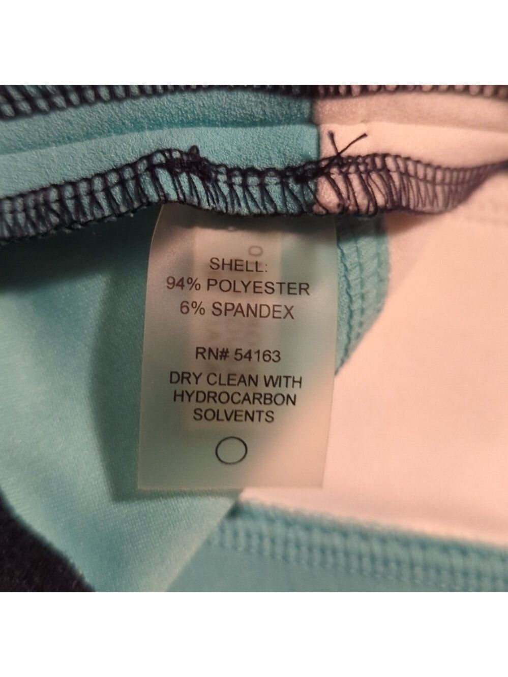 Tommy Hilfiger A Line Dress Navy Teal Cream Size 16 - Picture 13 of 14